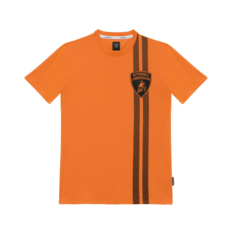 Lamborghini - Tricou Automobili Lamborghini cu scut și dungă cauciucată