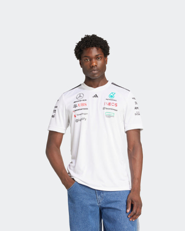 Mercedes - Tricou bărbătesc 2025 Team Driver, alb