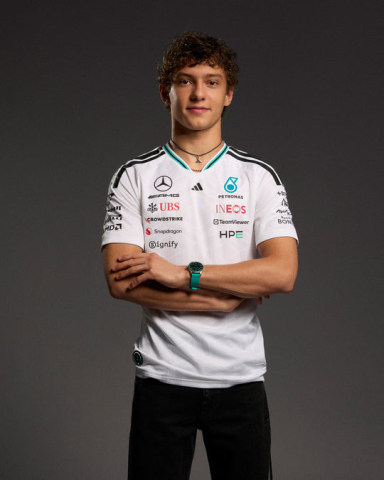 Tricou bărbătesc Mercedes F1 Team 2026 Authentic Driver, alb [2]