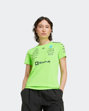 Mercedes - Tricou damă 2025 Team Set Up, verde