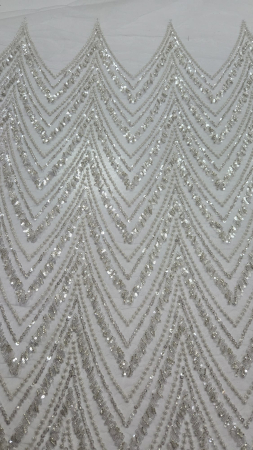 Broderie premium cu paiete și mărgele – Ivory/Champagne, 135 CM latime [4]