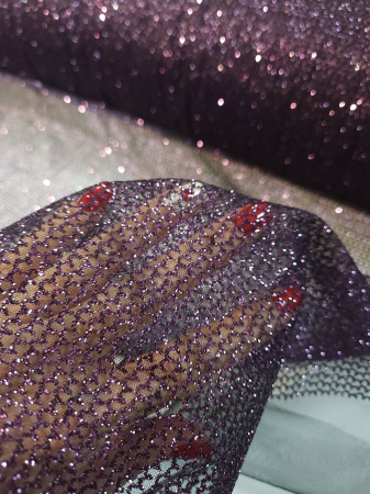 Tulle negru accesorizat cu glitter mov [1]