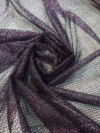 TULLE & PLASE - Tulle negru accesorizat cu glitter mov