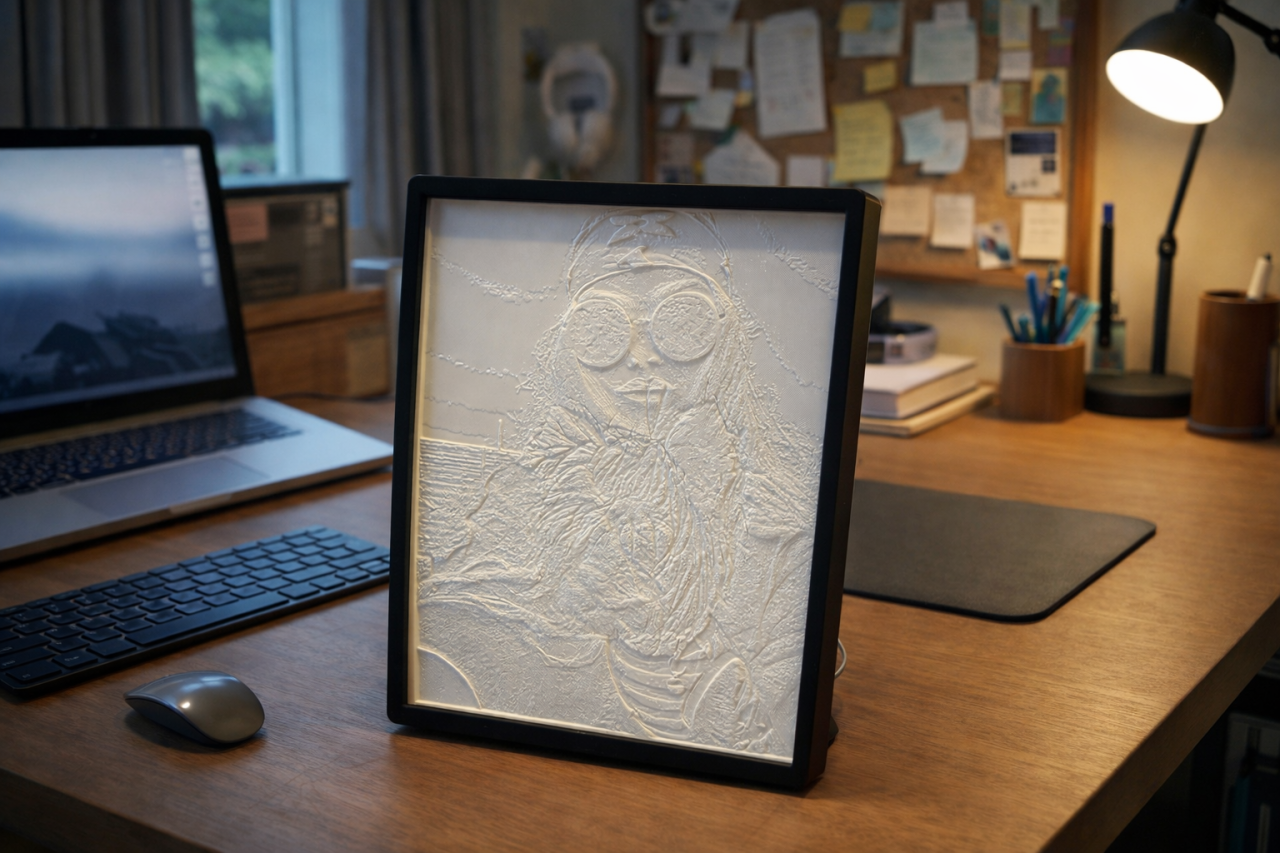 Poza luminata in relief [2]