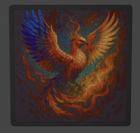 Lampi si veioze - Lampa de veghe Pasăre Phoenix – Lithophane 16.5 cm