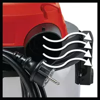 Aspirator umed/uscat Einhell TC-VC 1820 S, 1250 W, putere aspiratie 18 kPa,conector suflare aer,furtun 150 cm,suport accesorii, rezervor otel inoxidabil 20 L [5]