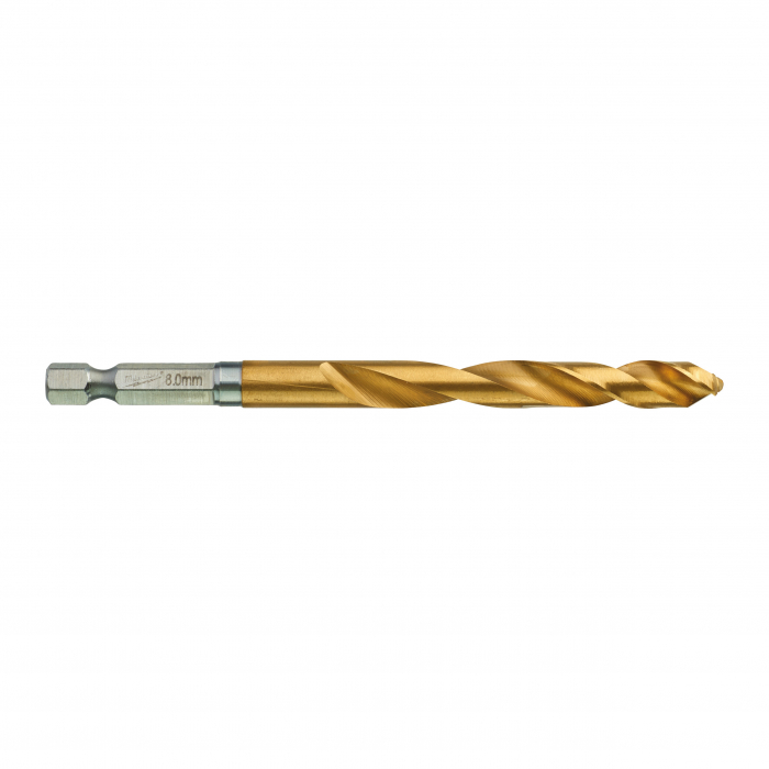 Burghiu HSS-G TIN RED HEX, 8.0mm-1buc, 48894719 Milwaukee, MILWAUKEE [1]