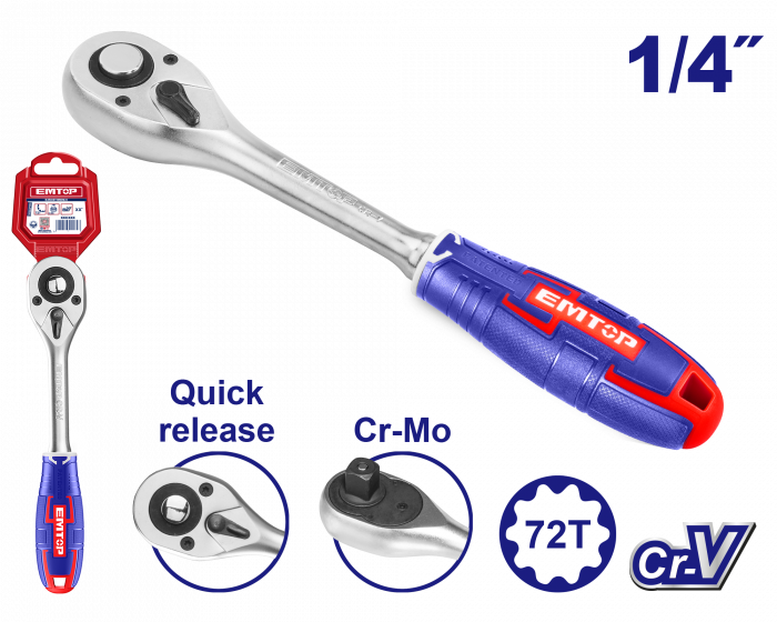 Cheie cu clichet 1/4", EMTOP [1]