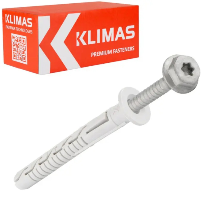 Diblu cu surub, cap hexagonal TX40, 12x120/8x125 mm, KPR-FAST-12120K, 25 buc/cutie - Wrek-met KLIMAS [6]