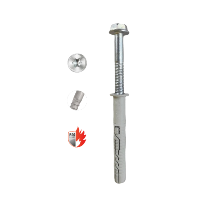 Diblu cu surub, cap hexagonal TX40, 12x120/8x125 mm, KPR-FAST-12120K, 25 buc/cutie - Wrek-met KLIMAS [4]