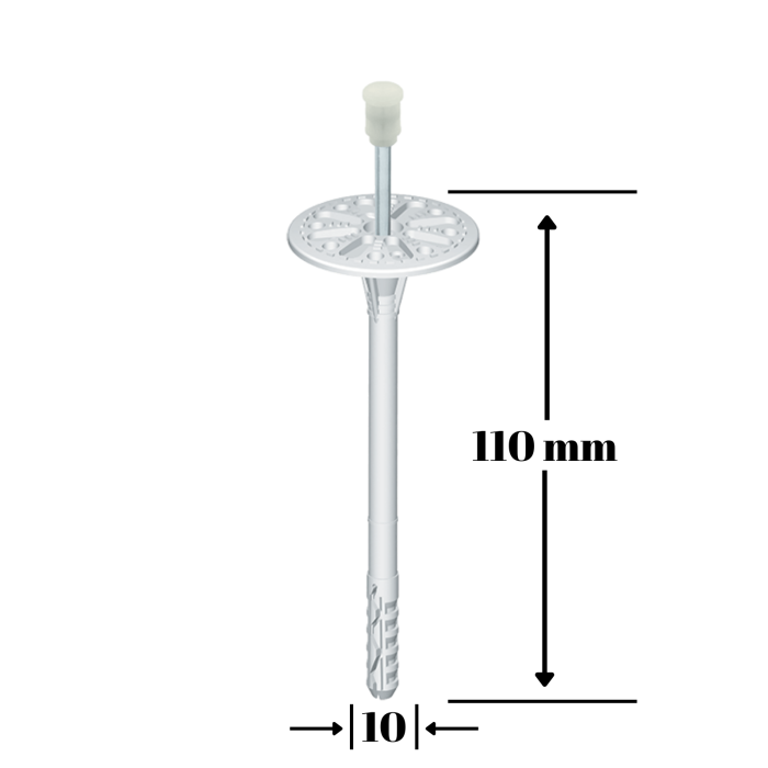 Diblu cui metalic cu expansiune scurta, 10x110mm - 200 bucati/cutie - LMX10110(200), Klimas Wkret-met [10]