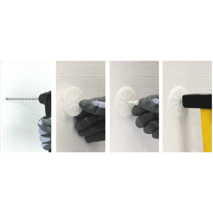 Diblu fixare polistiren pe caramida, BCA si beton,  LT 10x90mm - 200 bucati/cutie, LTX10090(200) Klimas Wkret-met [7]