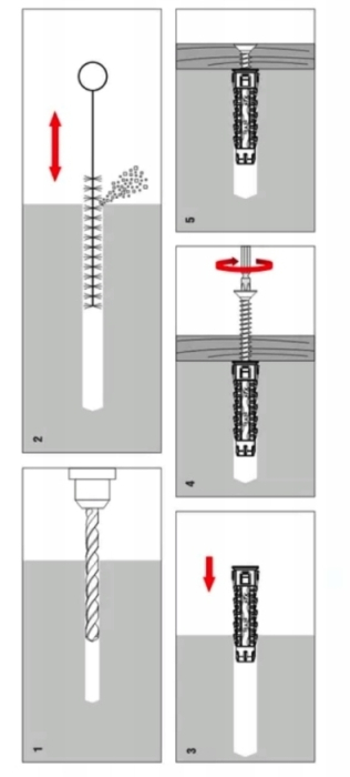 Diblu universal cu Surub cu cap înfundat, (PZ-2/PZ-3) 5,0x25/3,5x45mm - 14 bucati/blister - BSFXP-05025045, Klimas Wkret-met [8]