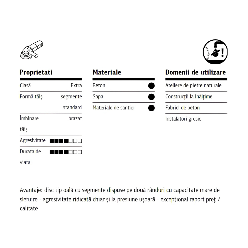 Disc abraziv diamantat tip oala DS 300 B Extra 180x8mm, pentru Beton, Sapa, Materiale de santier - Klingspor [5]