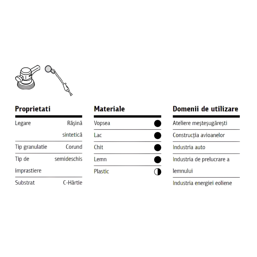 Disc abraziv pe suport de hartie, autofixare pentru vopsea / lac / chit / lemn, 150mm, granulatie 60, GLS3, PS 33 CK - Klingspor [2]