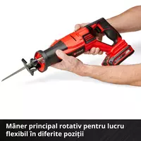 Fierastrau multifunctional pe acumulator Einhell TE-AP 18/28 Li BL - Solo, 18 V, tehnologia PXC, motor fara perii, 2500 curse/min, 28 mm inaltime cursa, 200 mm adancime maxima taiere, fara acumulator/ [6]