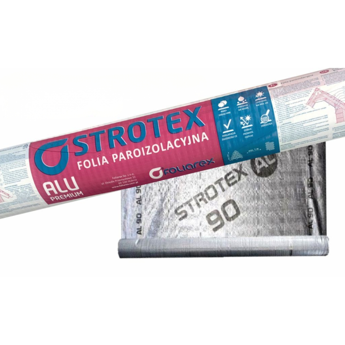 Folie bariera de vapori aluminizata Strotex AL 90, 75 mp/rola [7]