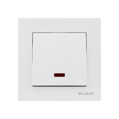 KLAUS INTRERUPATOR SIMPLU CU LED ALB(10/120) [1]