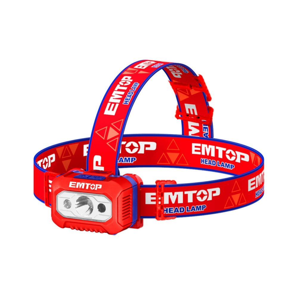 Lampa frontala LED cu baterii, senzor aprindere, rezistenta la ploaie, 200 lumeni - EMTOP [2]