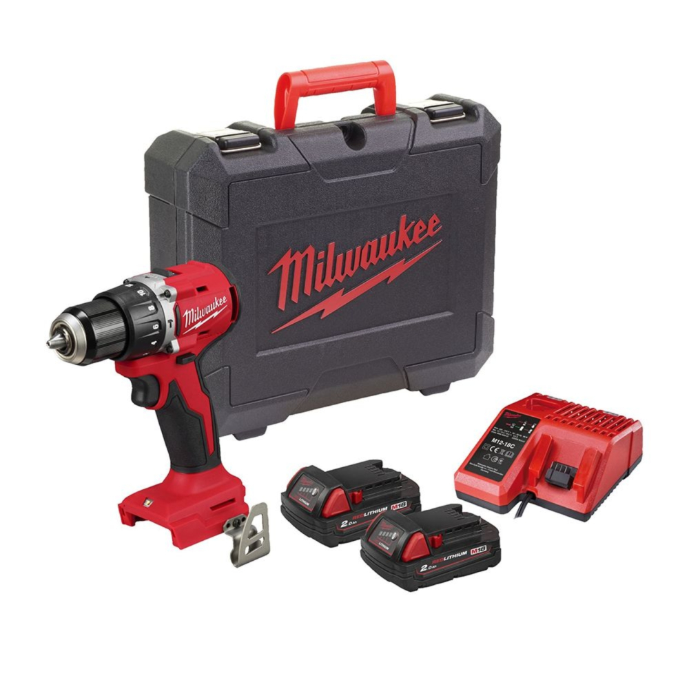 Masina insurubat/gaurit cuplu reglabil cu acumulator M18BLPDRC-202C mandrina 550/1700rpm 62Nm percutie 18V/2x 2.0 Ah, 4933492822 - Milwaukee [2]