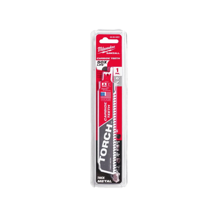 Panza fierastrau sabie cu dinti din carbura pentru demolare HEAVY DUTY TORCH, TCT TORCH 150 X 8 TPI, 48005201 Milwaukee, MILWAUKEE [2]