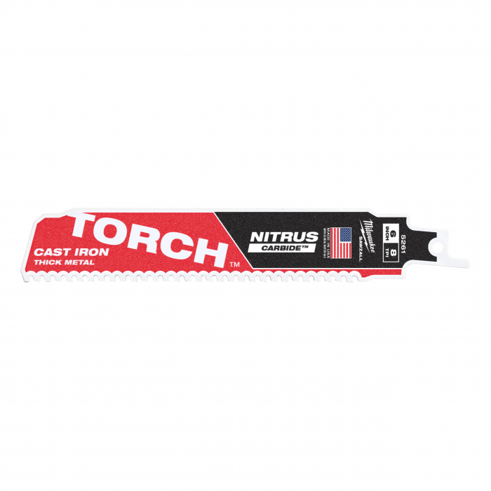Panza fierastrau sabie HEAVY DUTY TORCH NITRUS CARBIDE pentru metal, TCT TORCH NITRUS 150X8 TPI, 48005261 Milwaukee, MILWAUKEE [1]