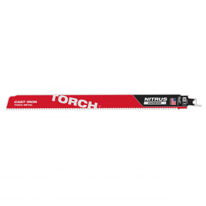 Panza fierastrau sabie HEAVY DUTY TORCH NITRUS CARBIDE pentru metal, TCT TORCH NITRUS 300X8 TPI, 48005263 Milwaukee, MILWAUKEE [1]