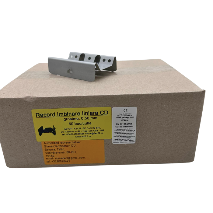 Piesa / racord pentru imbinare liniara CD, grosime 0.50mm - 50 bucati/cutie [5]