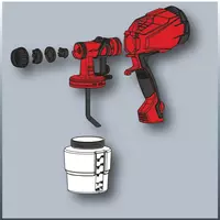 Pistol electric de pulverizat vopsea Einhell TC-SY 500 P, 500 W, debit 550 ml/min, vas 1000 ml, 4260010 [3]
