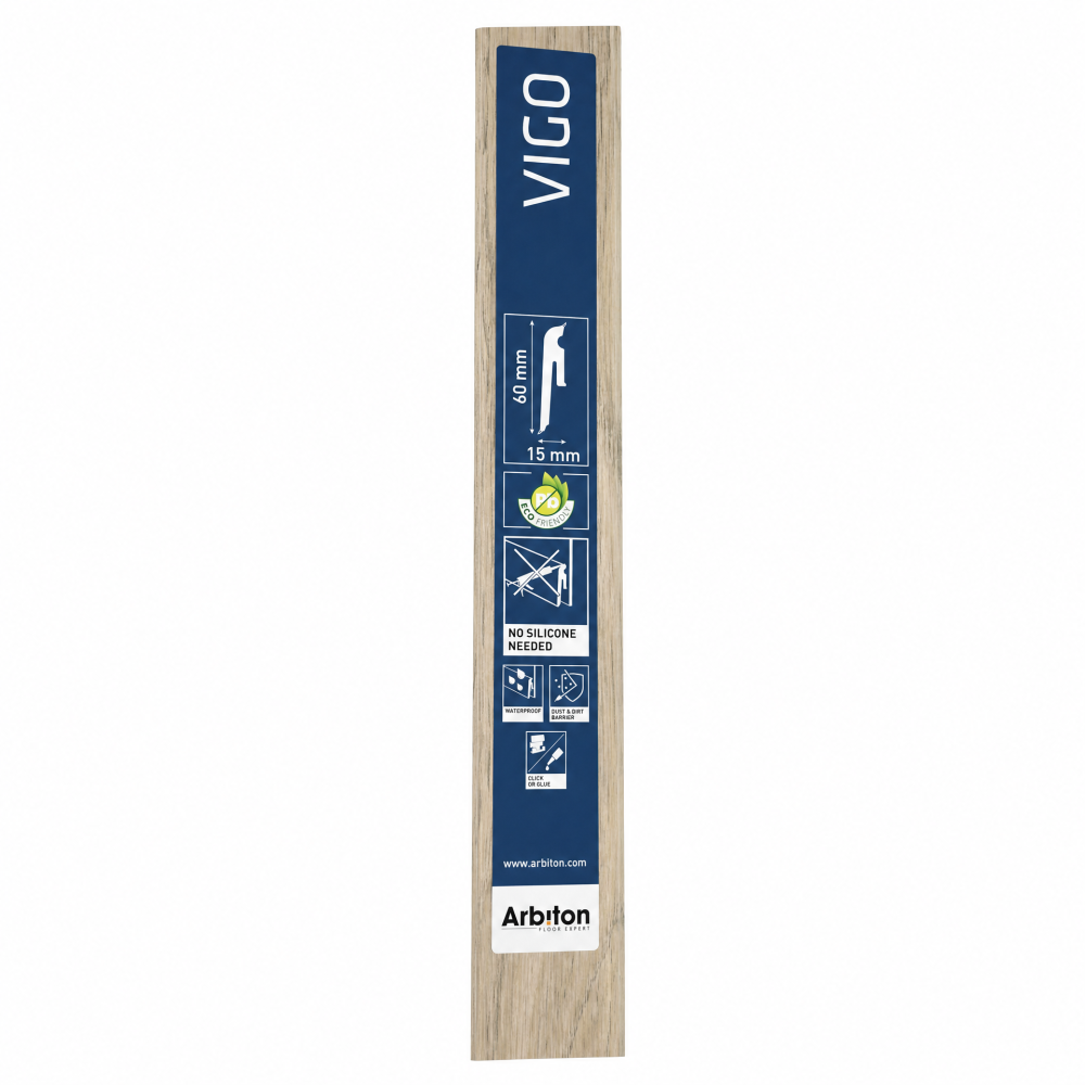 Plintă Duropolimer VIGO 60 Stejar Bradford, Flexibilă, 100% Rezistentă la Apă, 2200 x 60 x 15 mm - DECORA [4]