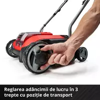 Scarificator/aerator electric pe acumulator Einhell Power X-Change GC-SC 18/28 Li-Solo, 18 V, 28 cm latime lucru, 12 lame, 3 trepte de lucru, fara acumulator si incarcator in setul de livrare, 3420604 [5]