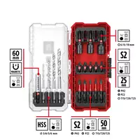 Set 18 biti, biti 25 mm, biti de 50 mm, suport pentru biti de 60 mm, chei tubulare,burghie metal, cutie de depozitare, Einhell, 49108709, Einhell [3]