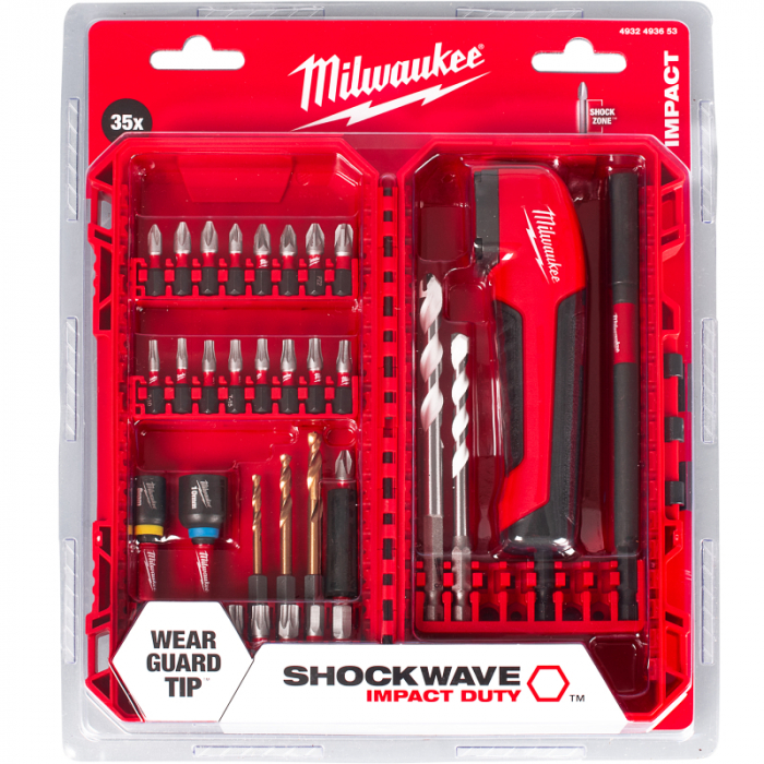 Set 35 buc SHOCKWAVE™ IMPACT DUTY - biti, chei tubulare, dispozitiv de însurubat, 4932493653 Milwaukee, MILWAUKEE [3]