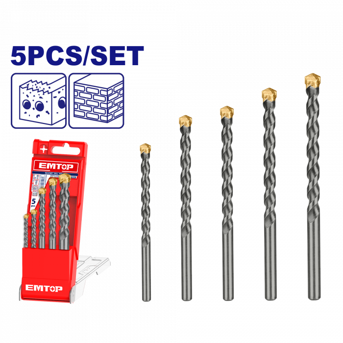 Set 5 burghie pentru zidarie, EMTOP [1]