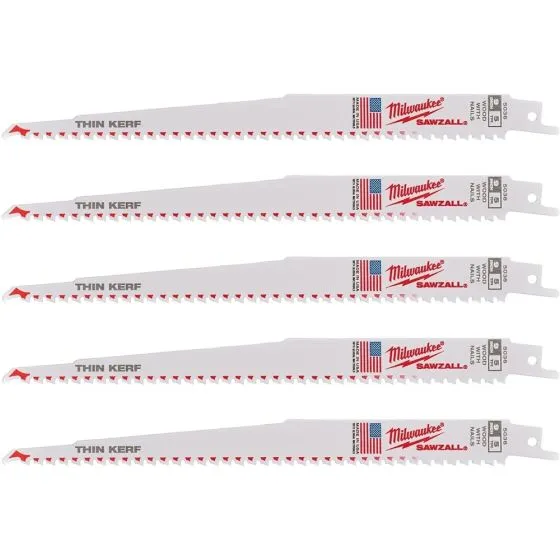 Set 5 panze fierastrau sabie pentru demolari, 230 mm, 5 TPI, 48005036 Milwaukee, MILWAUKEE [2]