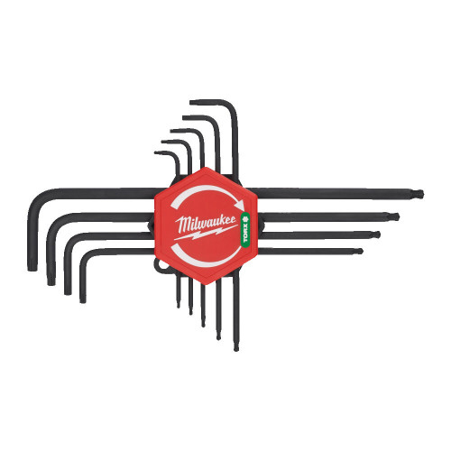 Set chei imbus TORX lungi T8-T40, 9 bucăți, (4932492693), MILWAUKEE [2]