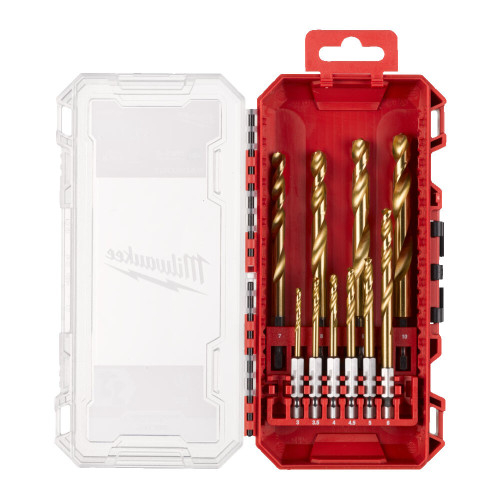 Set de 10 burghie HSS-G TIN RED HEX, (4932493865), MILWAUKEE [2]
