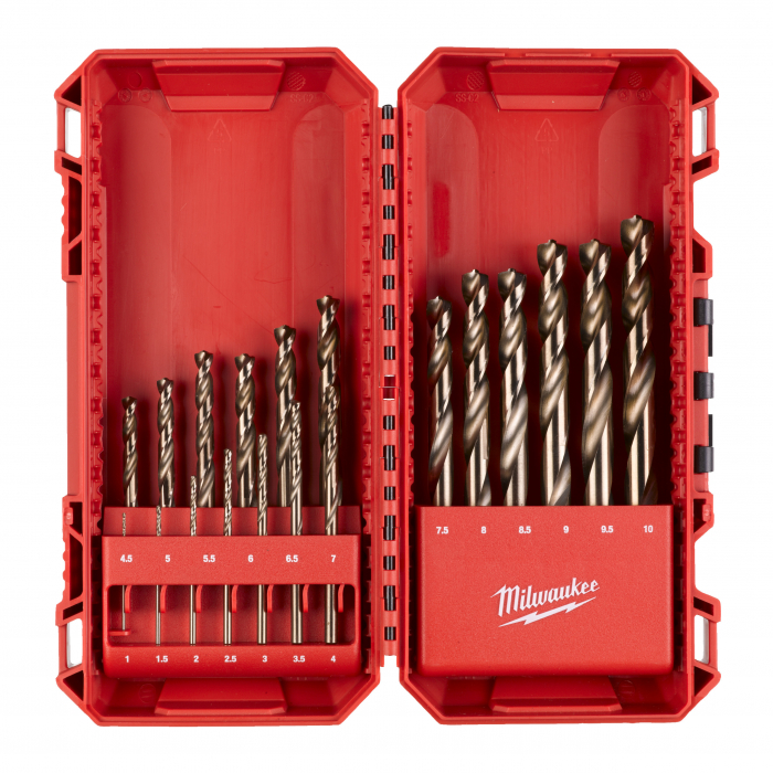 Set de burghie HSS Cobalt, Ø1.0-10.0mm, 19buc, 4932493867 Milwaukee, MILWAUKEE [1]