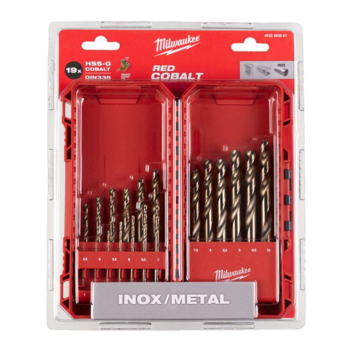 Set de burghie HSS Cobalt, Ø1.0-10.0mm, 19buc, 4932493867 Milwaukee, MILWAUKEE [2]