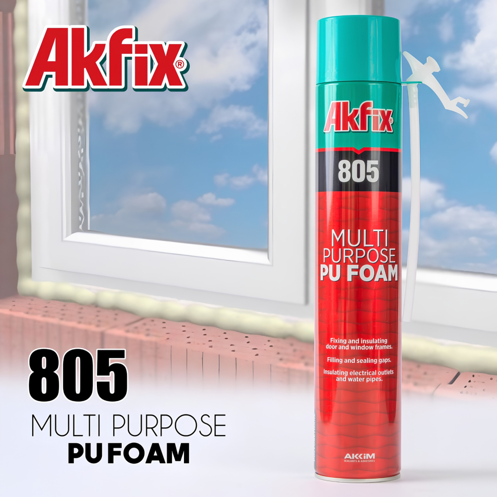 Spuma poliuretanica montaj Akfix 805 750ml cu pai - izolare si fixare profesionala [6]