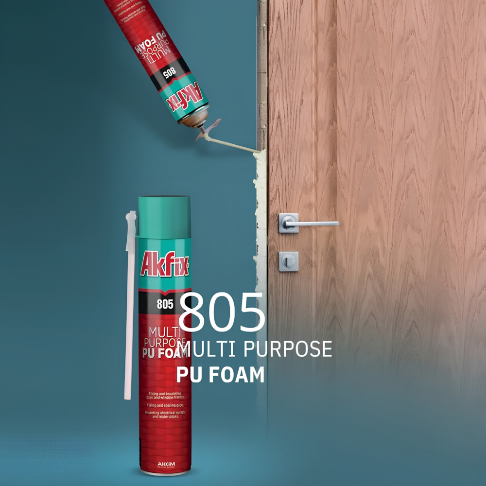 Spuma poliuretanica montaj Akfix 805 750ml cu pai - izolare si fixare profesionala [7]