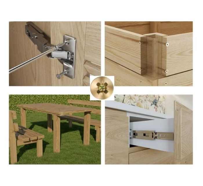 Surub cu cap inecat pentru placi OSB 5x100, 200 bucati/cutie, KMH-50100, Wrek-met KLIMAS [2]