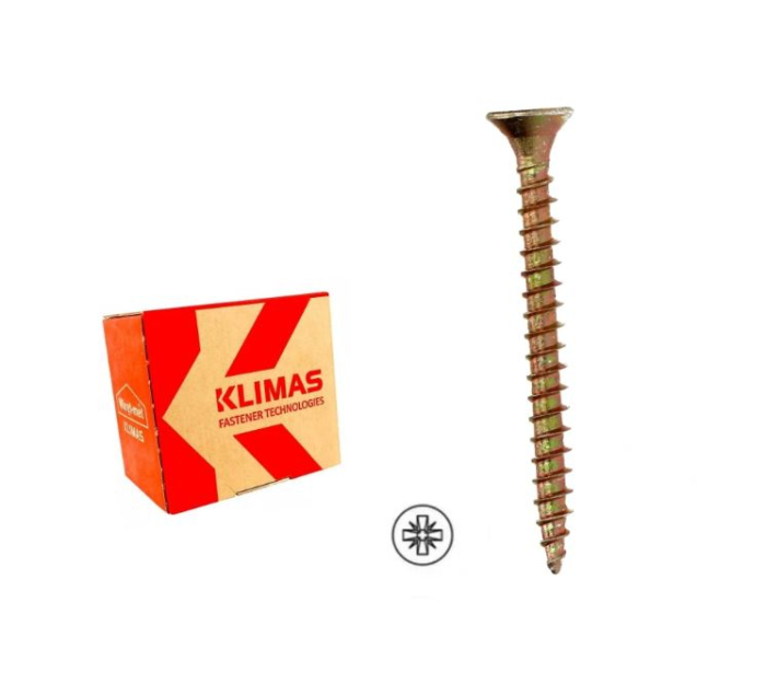 Surub cu cap inecat pentru placi OSB 5x100, 200 bucati/cutie, KMH-50100, Wrek-met KLIMAS [8]