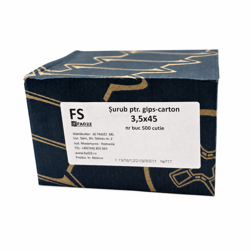 Surub gips-carton pentru metal, TN 3.5x45mm, 500 buc/cutie - FixAD [7]
