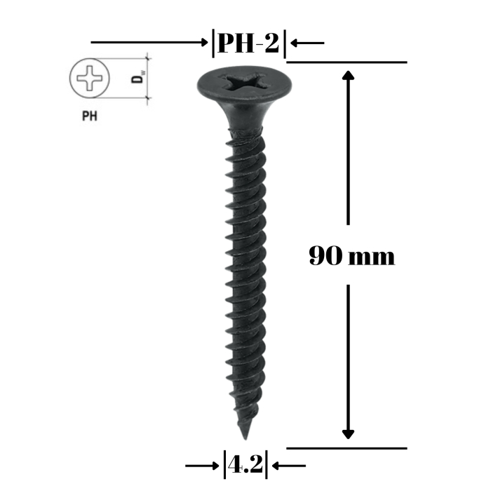 Surub gips-carton pentru metal, TN 4.2x90mm - KSGM-42090, Klimas Wkret-met [1]