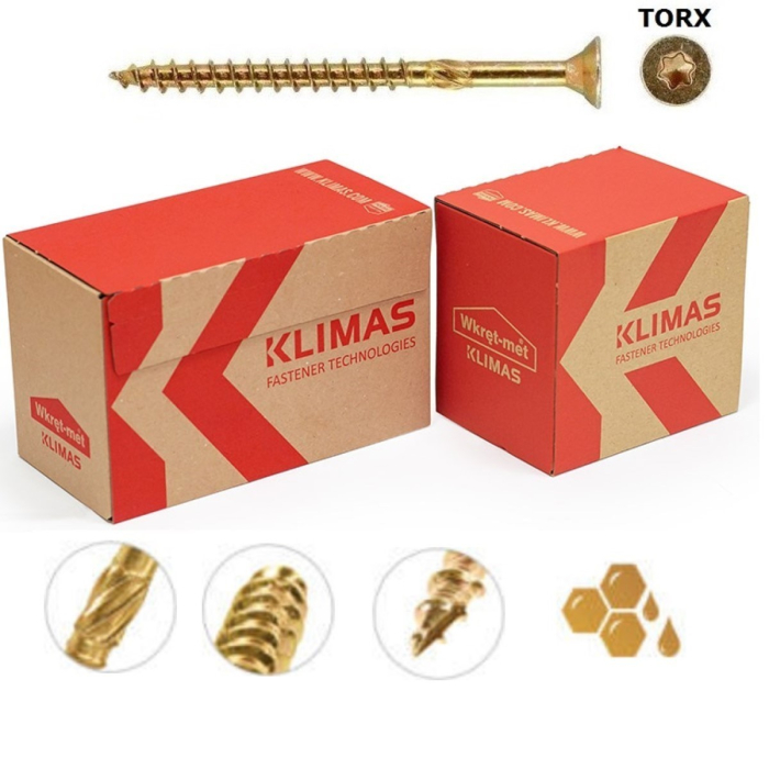 Surub pentru lemn TORX 5x100mm - KMWHT-50100, Wrek-met KLIMAS [3]