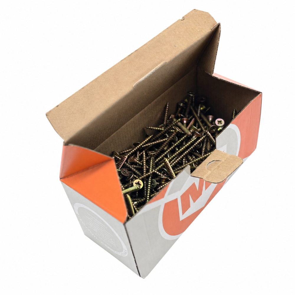 Surub UC, cap inecat 5x60 mm pentru lemn, PAL și OSB, 250 buc/cutie [10]