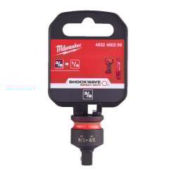 Adaptor SHOCKWAVE IMPACT DUTY pentru chei tubulare de la 3/8" la 1/4" patrat, 28 mm, Milwaukee, cod 4932480299, MILWAUKEE [1]
