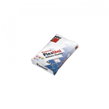 Materiale de constructii - Adeziv flexibil pentru gresie si faianta Baumit Baumacol FlexUni, interior / exterior, gri, 25 kg