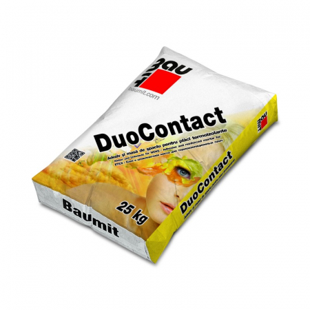 Adezivi - Adeziv si masa pe spaclu pentru placi termoizolante Baumit DuoContact, interior / exterior, 25 kg